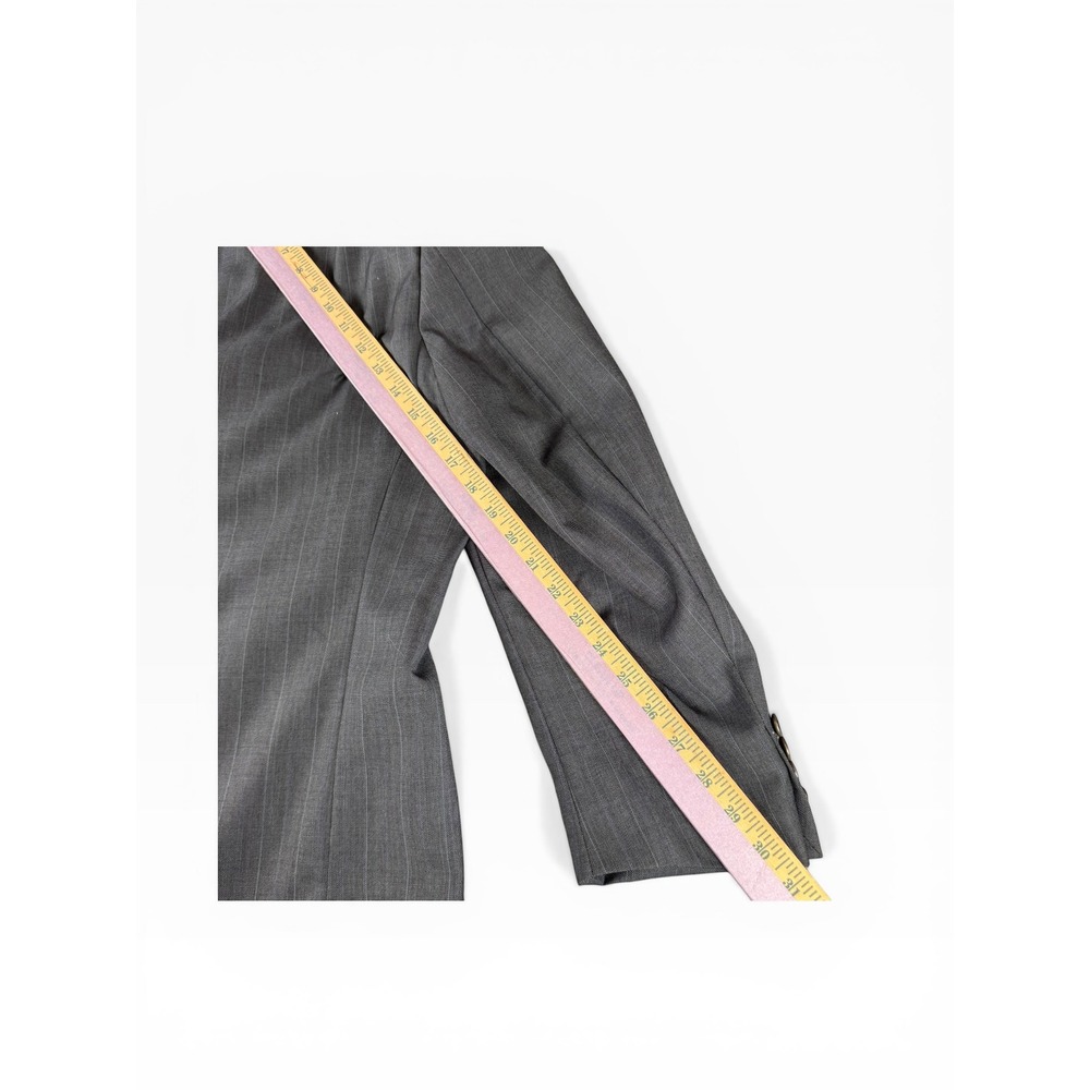 Vito Rufolo Men Grey Pinstripe Super 100 Zignone Wool Blazer Jacket 42 Italy - Picture 9 of 10